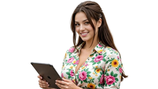 Profissional de restaurante com tablet